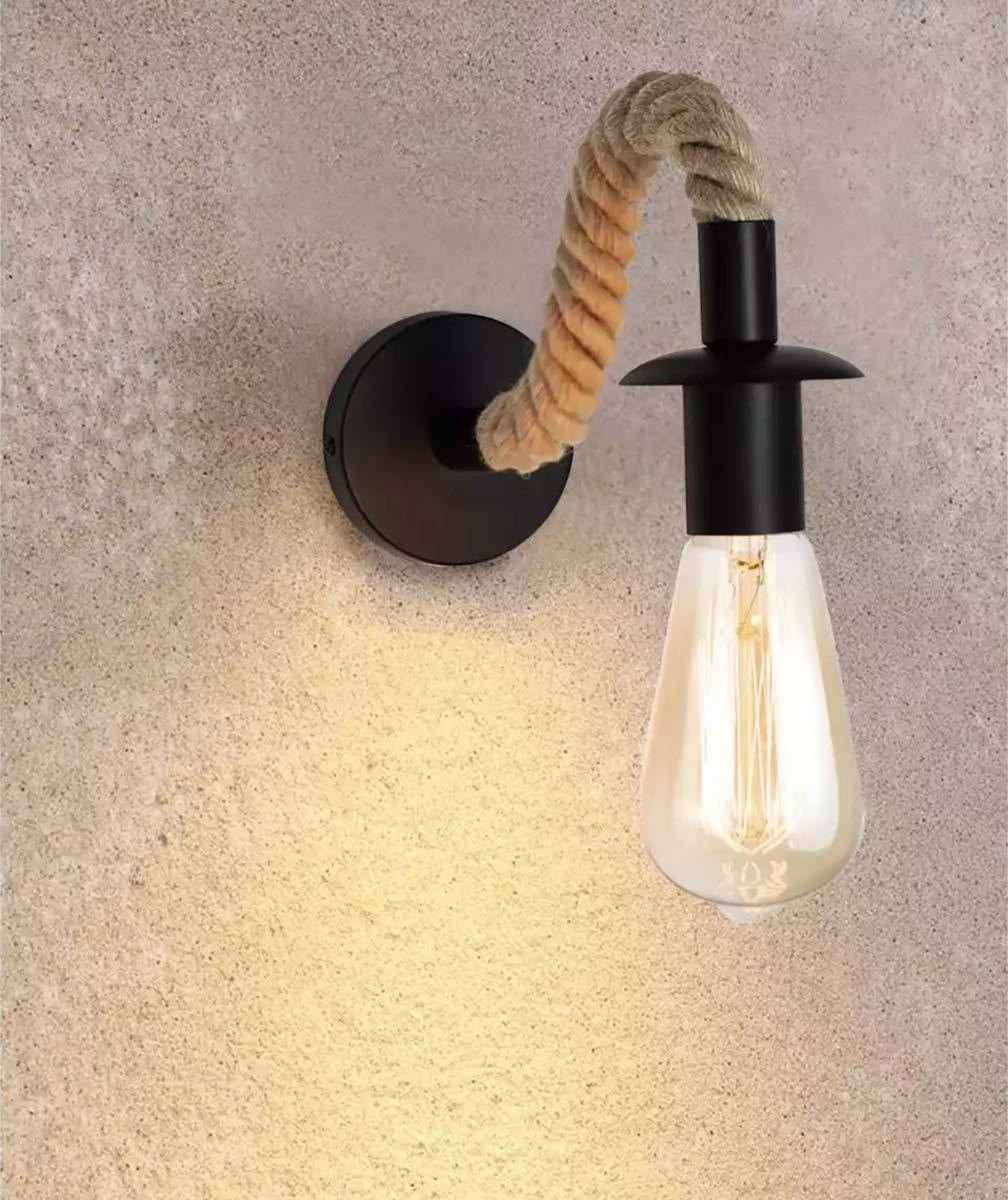 LHH742★全3種類 要1種類選択 シンプルライト 麻ロープ壁掛けライト ウォールランプ シンプル 木製ライト 壁掛け 照明 インテリア オブジェ拍卖