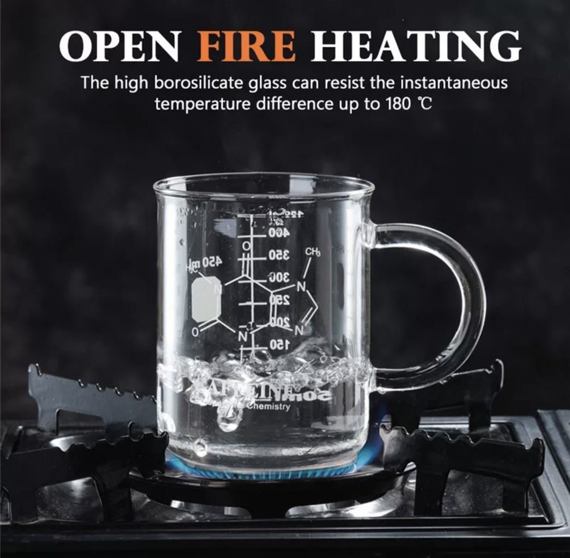 LHH569★450ml ビーカー型マグカップ 耐熱グラス 計量カップ スケールカップ ビーカー マグカップ カップ コップ コーヒーカップ ミルク拍卖