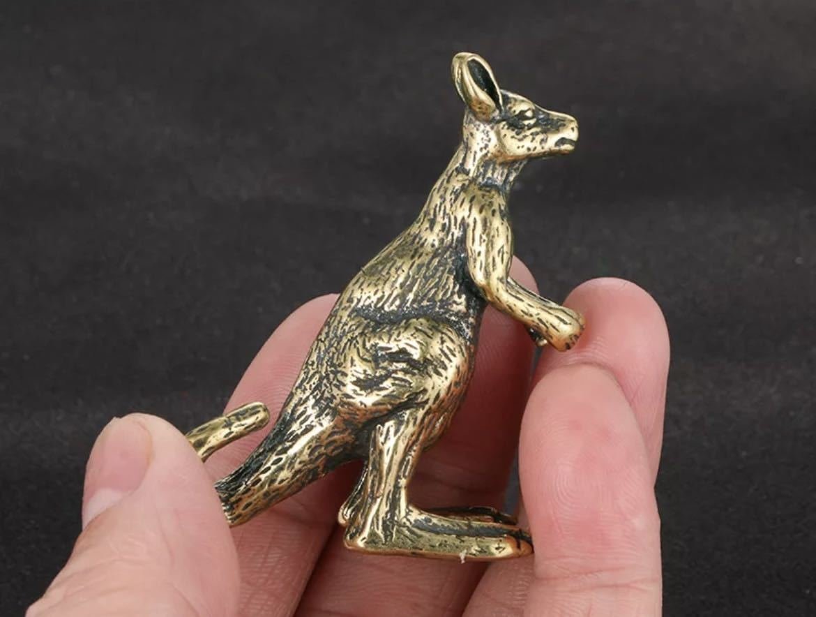 LHH423★真鍮 銅 真鍮 雑貨 動物 置物 小物 装飾 彫刻 のカンガルー インテリア アンティーク レトロ ミニチュア カンガルー拍卖