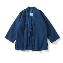 LHH10★ハンドメイド 藍染剣道着 sashiko indigo 刺し子 カバーオール ワークジャケット15OZ 綿100% インディゴ 厚手 M/L/XL/2XL 拍卖