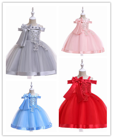 cwx074★結婚式 キッズロングドレスピアノ発表会演奏会七五三カラードレス お誕生日記念拍卖