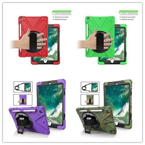 LHH379★360°回転 新型 iPad mini5 mini4対応 ケース カバー ショルダーストラップ 縦置き 横置き ベルト ペンホルダー付き 耐衝撃 シリコ拍卖