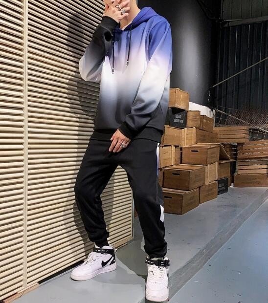 lyw339★3色 メンズジャージ セットアップ 上下セット スウェット パーカー トレーナー 部屋 トレーニングウェア フード付き M~4XL拍卖