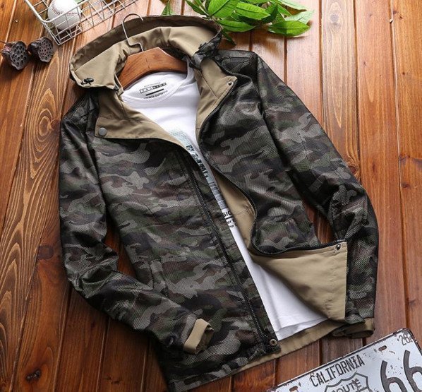 LHW945★秋冬新品★メンズ ジャケット ジャンパー ブルゾン 両面着 リバーシブルジャケット アウトドア フード 速乾 おしゃれ防風拍卖