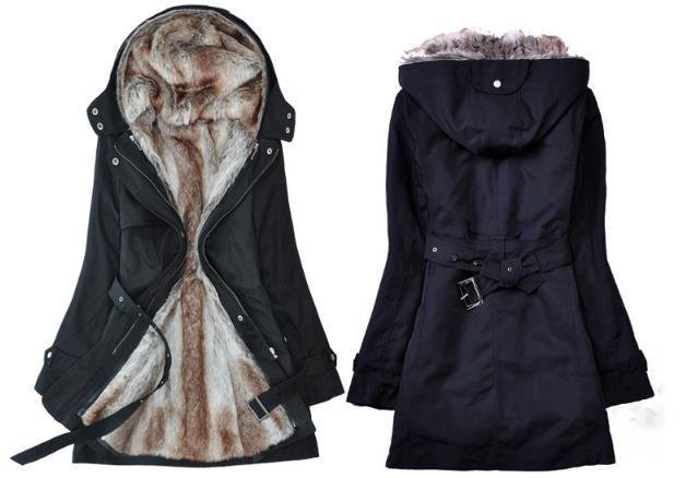 LHK640★レディース ジャケット トレンチコート 防風 アウター カジュアル 裏起毛 厚手 フード付き ボア着脱可 2ways拍卖