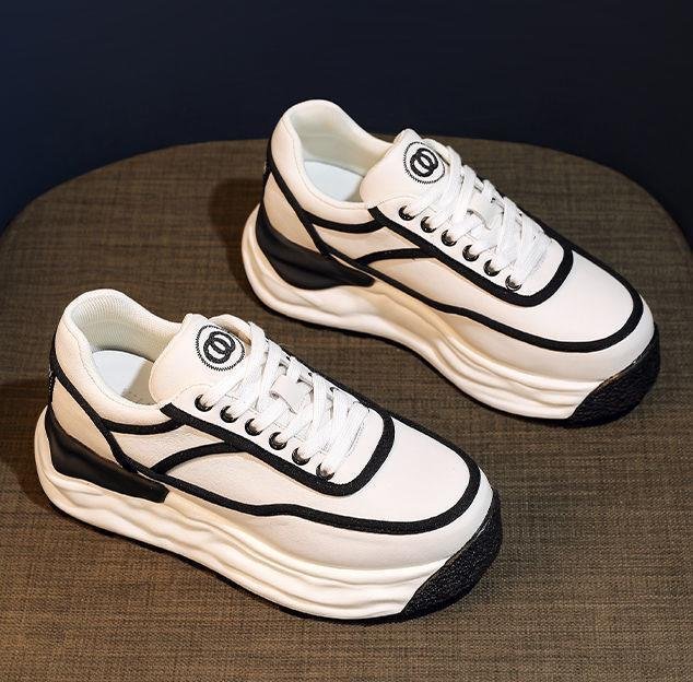 LHK533★レディース カジュアル スニーカー 厚底ヒール5.5㎝ 快適 身長アップ 運動靴拍卖