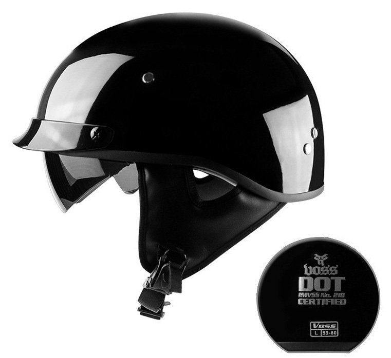 TZX276★大人気オートバイハーフヘルメットバイクヘルメット 内蔵サングラス半キャップ ヘルメットM-XXLサイズ選択可能11色黒拍卖