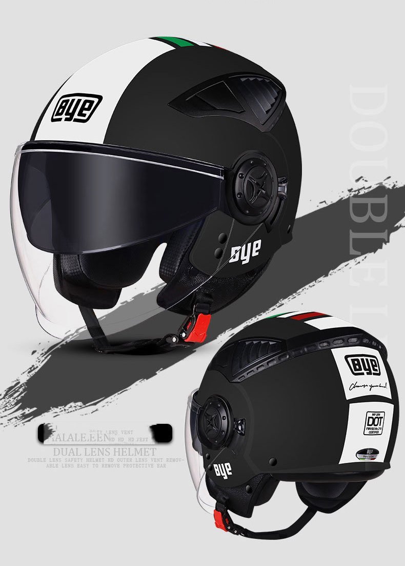 TZX571★バイクヘルメットジェットジェットヘルメット サイズ55-60CMメンズ レディース ハーフヘルメット ダブルシールド選艶消し黒拍卖