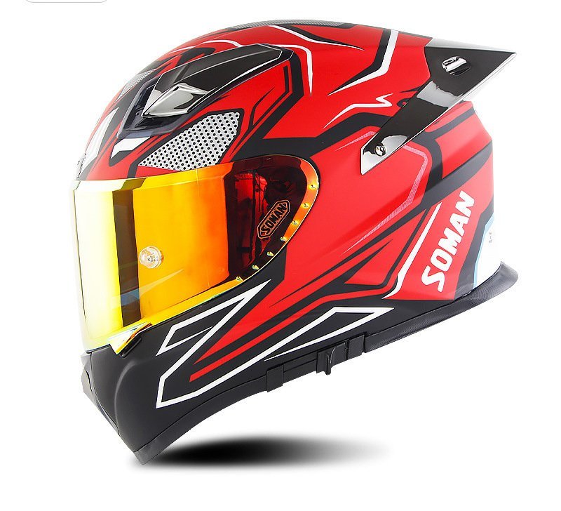 TZX481★フルフェイスヘルメットバイク ヘルメット男性と女性ダブルレンズ、パーソナライズされたフルフェイスヘルメットa拍卖