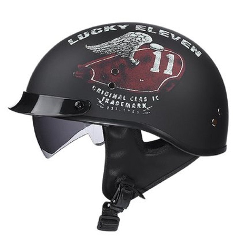 TZX355★大人気オートバイハーフヘルメットバイクヘルメット 内蔵サングラス半キャップ ヘルメットM-XXLサイズ選択可能11色M拍卖