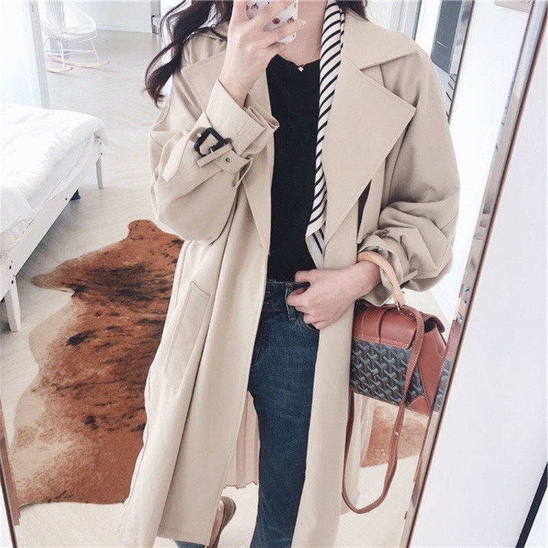 PYD223★バックプリーツ トレンチレディース プコート リーツ ロ丈 トレンングチ 切り替えド ロ トレンング 春拍卖