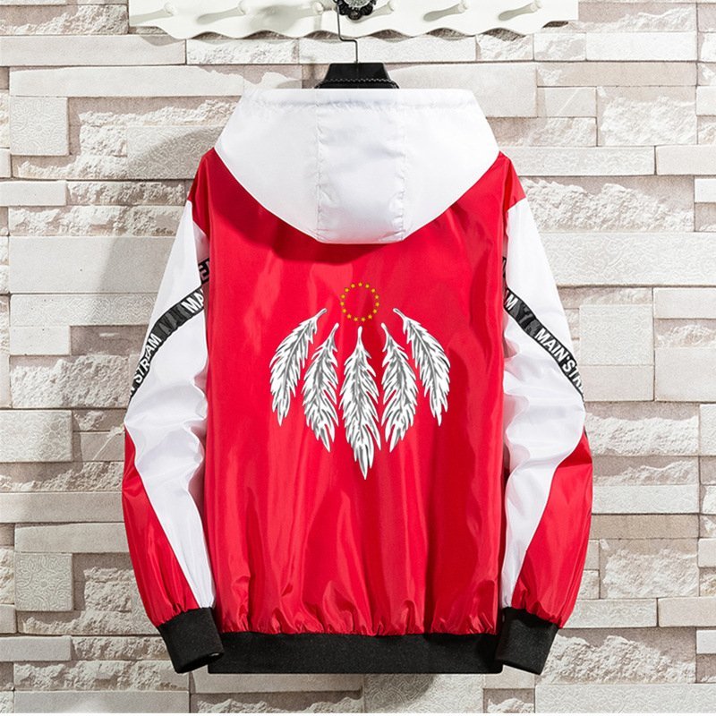 ZJM615 ジップアップパーカー ライダースジャケットジャンパー フード ミリタリージャケットメンズ ウィンドブレーカー 4色選択可拍卖