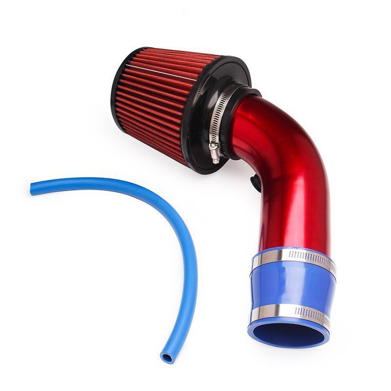 CJM499★車 汎用品 アルミ製76mm口径 エアインテークパイプ エアクリーナー 吸気効率 大幅アップ エンジンルーム ドレスアップ 赤拍卖