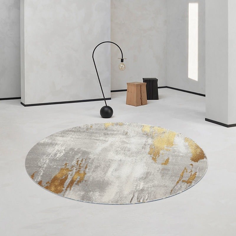 TZX986★サイズ変更可 キャンバスコーヒーテーブル ラウンドマット シンプル 回転バスケット ソフト 寝室 140cm×140cm拍卖