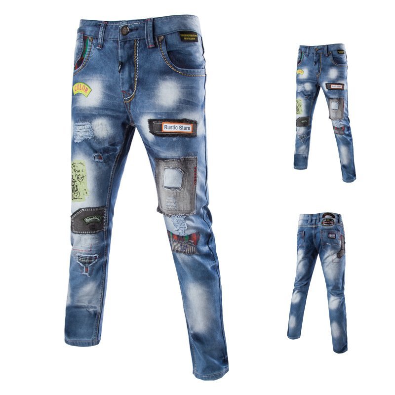 ZJM888 直筒型ズボン 個性バイクパンツ 欧米風ウォッシュド 人気 メンズ ジーンズ デニムパンツ 【W29~W38】拍卖