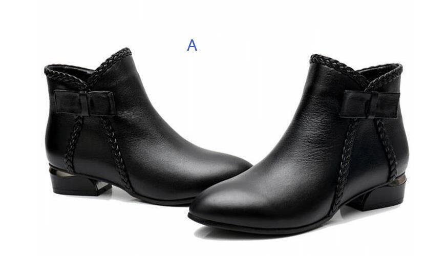 HSM171★新品秋冬ショートブーツ レディース ミドルブーツ ぺたんこ ブーティおしゃれ ショート丈 歩きやすい 美脚 秋冬22.5cm~26cm拍卖