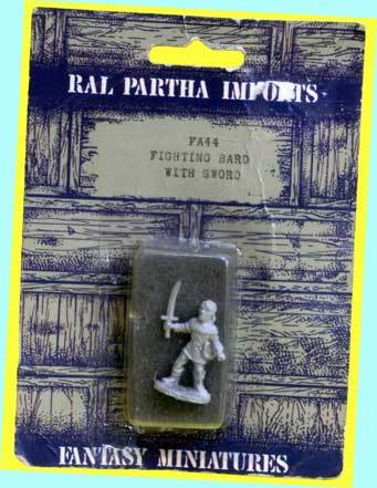 ▲▲最終品か!★#FA-044▼ FIGHTING BARD w/SWORD ★RAL PARTHA★FAシリーズ-25㍉ メタル人形★一次流通 新品未開封未使用 台紙被災難有拍卖
