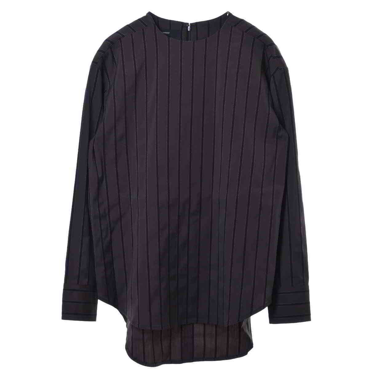 美品 FLORENT ストライプ ウール混 トップス FREE ダークブラウン フローレント KL4CBUB266拍卖