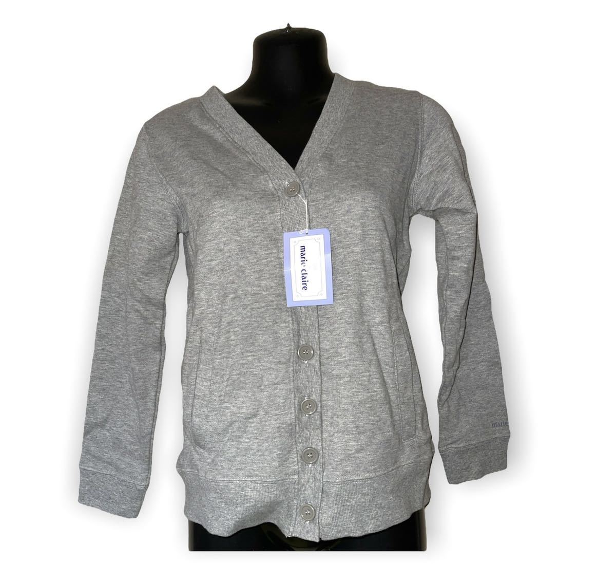 マリクレール カーディガン 新品タグ付き グレー Mサイズ拍卖