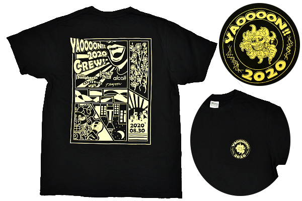 Y-4107★送料無料★YAOOOON 2020年 やおーん The Songbards ドラマチックアラスカ ムノーノモーゼス カネヨリマサル★半袖 T-シャツ M拍卖