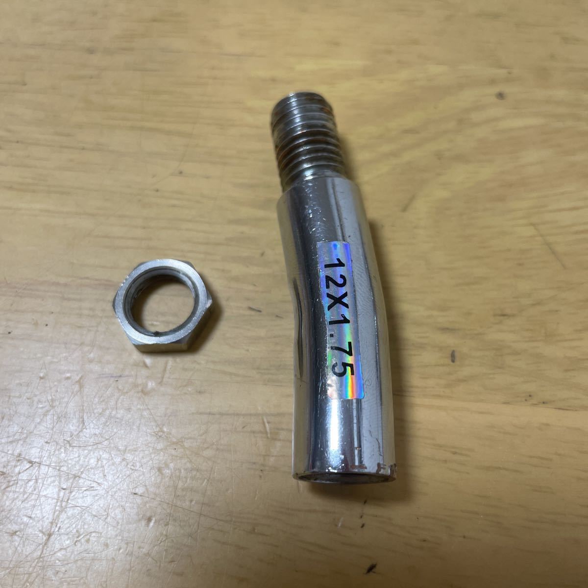 シフト ノブ アダプタ 12×1.75 ちょい曲げ エクステンション 変換 メッキ 延長 フォワード ギガ いすゞ拍卖