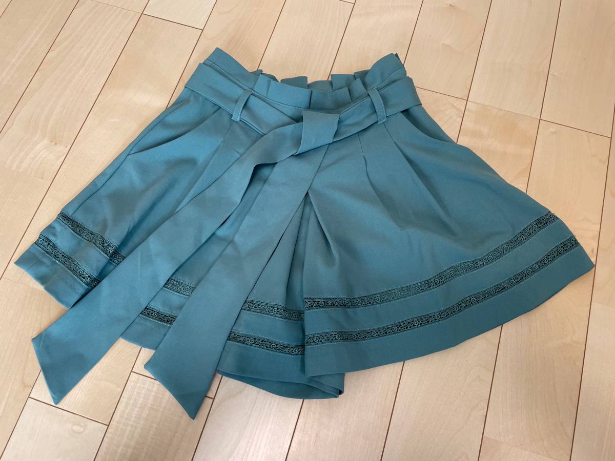 〇la Bala ラバーラ キュロットスカート 36 グリーン ボトムス レディース拍卖