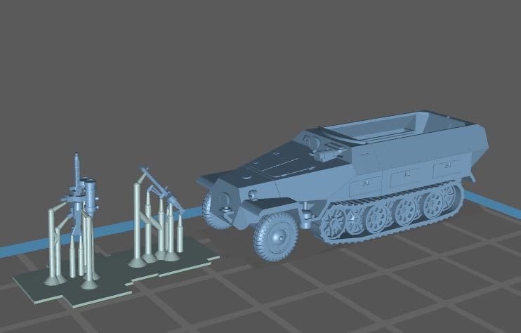 1/144 レジンキット WWⅡ ドイツ軍 戦車 Sd.Kfz.251/1 D型 装甲兵員輸送車 赤外線暗視装置装備型 2ワールドタンク ミュージアム拍卖