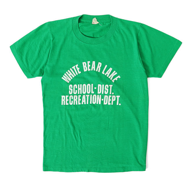 古着 80年代 ビンテージ ロゴTシャツ M 緑 半袖Tシャツ メンズ レディース拍卖