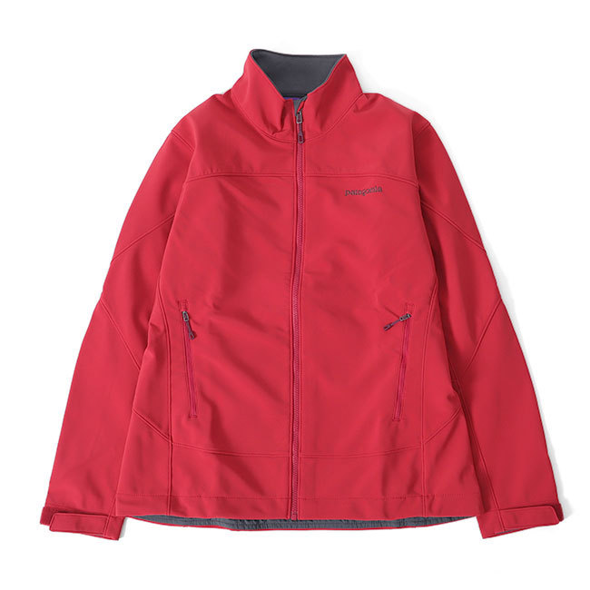 新品 patagonia パタゴニア フルジップ ソフトシェル アズジャケット 83395 L 赤 レディース拍卖