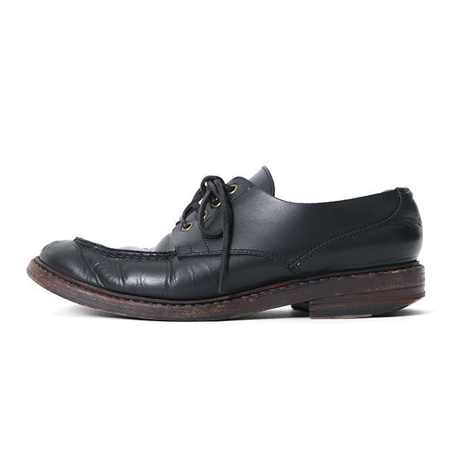 古着 BUTTERO ブッテロ レースアップ レザーシューズ 26.5cm 黒 メンズ拍卖