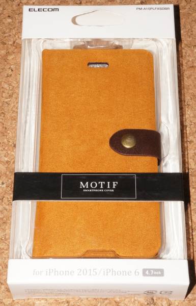 ☆新品★ELECOM iPhone6s/6 MOTIF スエード調カバー ベルトスナップ付き キャメル拍卖