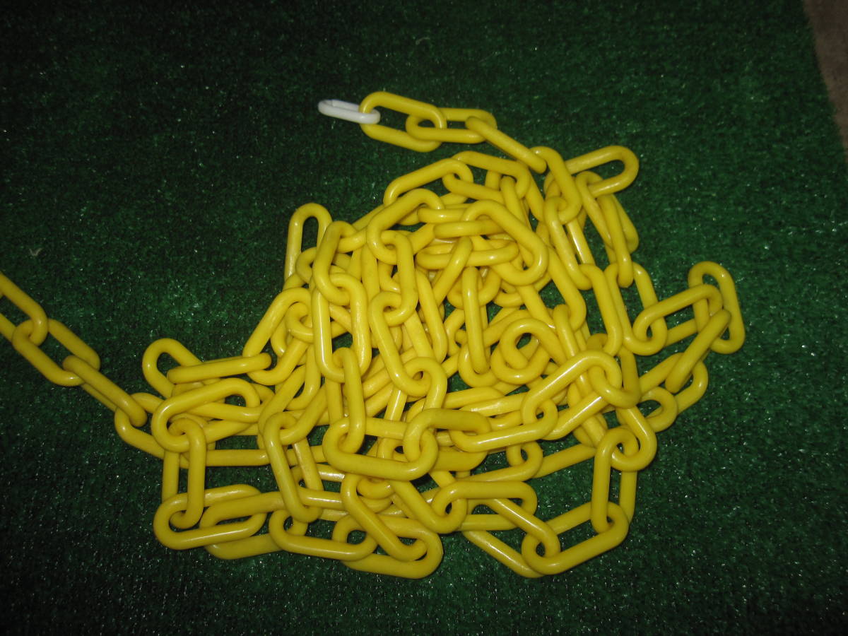 〇 プラスチックチエン 鎖 8ミリ イエロー 新品 5Mで¥1000 送料¥600(レターパック拍卖