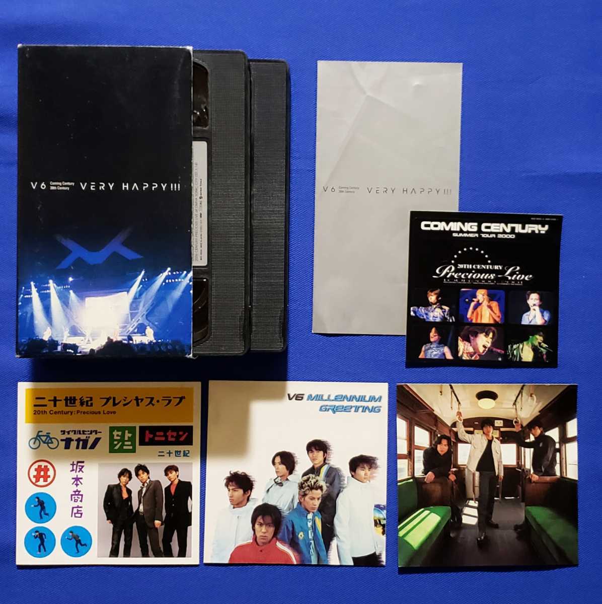 V6 VERY HAPPY!!! VHSビデオテープ ライブビデオ ComingCentury20thCentury 森田剛 三宅健 岡田准一 井ノ原快彦 坂本昌行 長野博拍卖