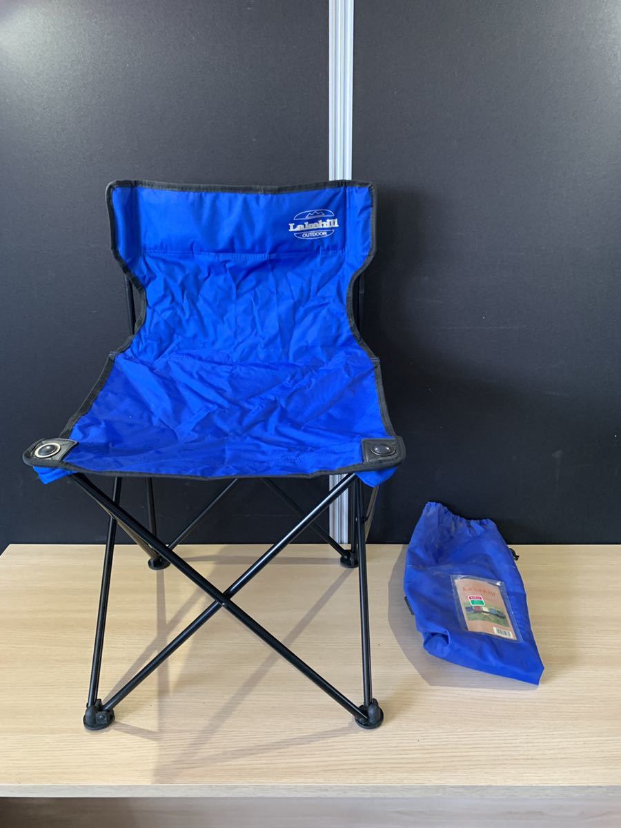中古品 折り畳み椅子 Lakehill アウトドア ブルー 現状品 説明文必読拍卖