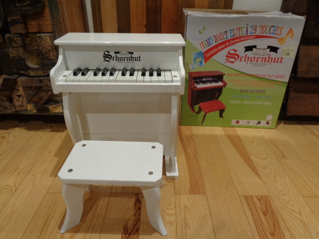 【シェーンハット トイピアノ】ピアノ椅子付き楽器おもちゃ玩具楽器鉄琴木琴古道具アメリカンアンティーク骨董インテリアインダストリアル拍卖