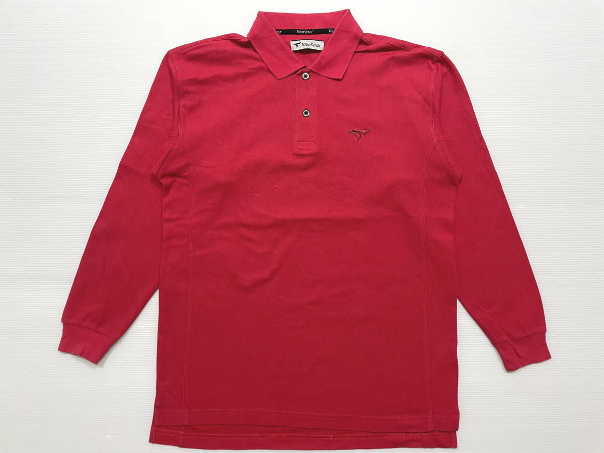 ツアーステージ ゴルフウェア 長袖ポロシャツ TOURSTAGE ブリヂストンスポーツ ロゴボタン 石瀬4398拍卖