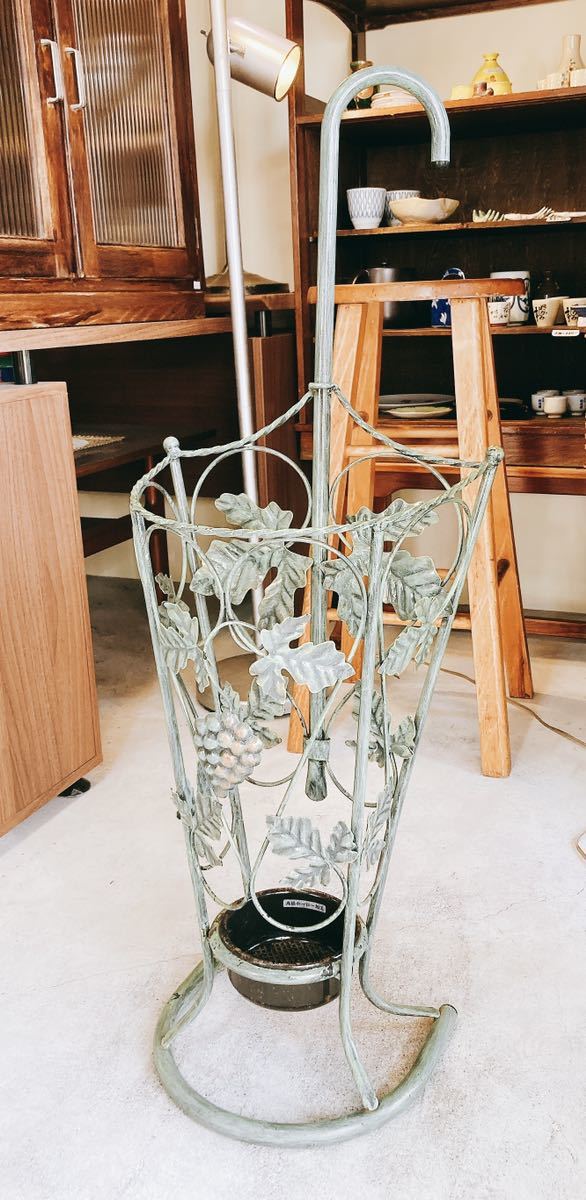 ☆フラワーデザイン アンブレラスタンド☆傘立て/傘掛け/アイアン傘立て/インテリア小物/178拍卖