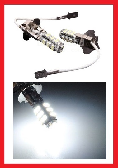 【即納/アメ車】 LED バルブ H3 規格 ホワイト フォグ ライト 26SMD 2個セット F-150 C-1500 インフィニティ QX56 M45 STS PT GMC C/K JEEP拍卖
