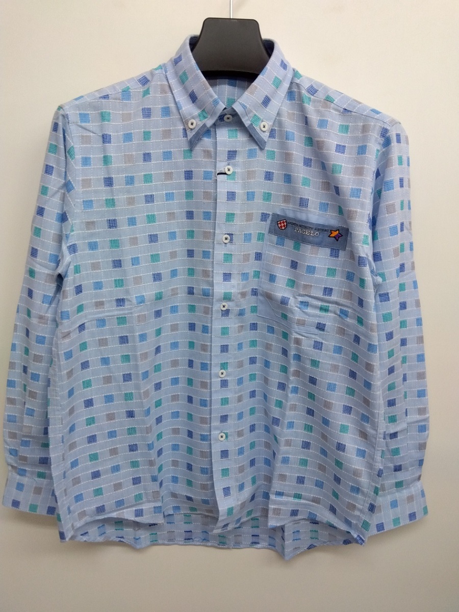 シャツ 50%OFF アンジェロ・パジェロ 春夏物 長袖(L)新品 送料無料拍卖