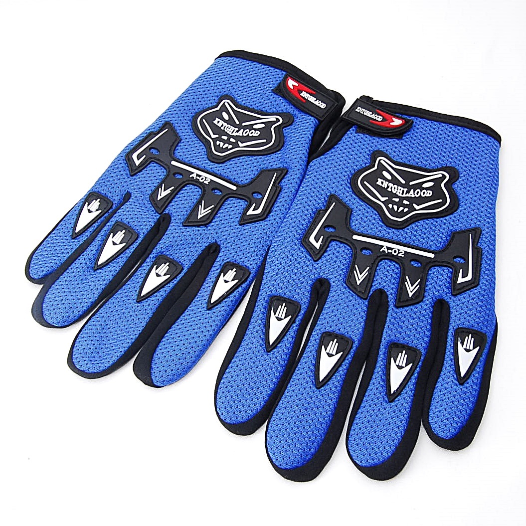 【送料一律185円】 バイク用 男女兼用 メッシュグローブ ブルー 通気性抜群 メンズ レディース 春 夏 秋 手袋 オートバイ 自転車 青拍卖