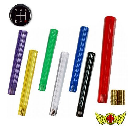 MADMAX トラック用品 レトロ ストライプシフトノブ 300mm グリーンライン いすゞ 三菱 軽トラ用 TYPE1/変換アダプター付【送料800円】拍卖