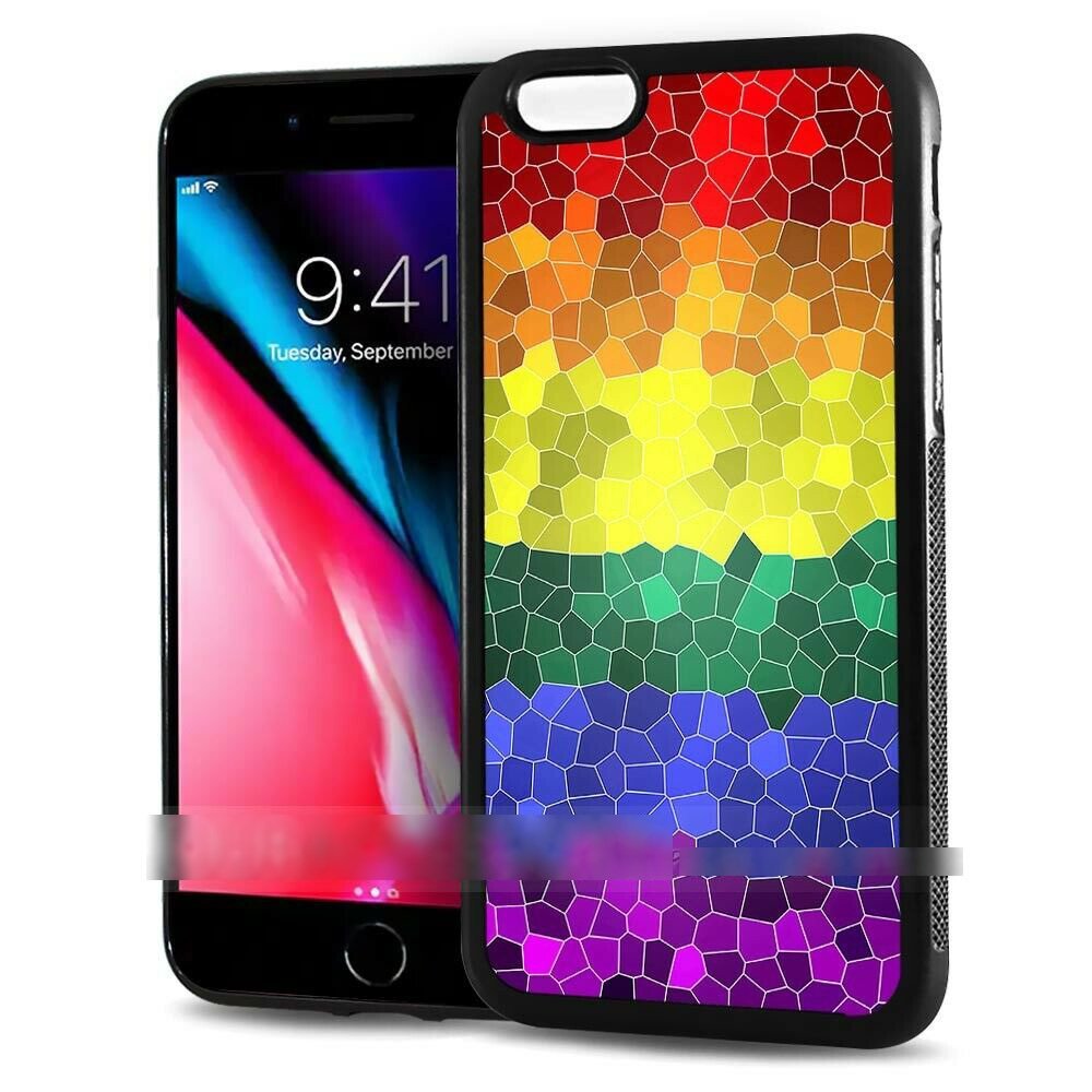 iPhone SE 第3世代 8 7 虹色 レインボー カラー スマホケース アートケース スマートフォン カバー拍卖