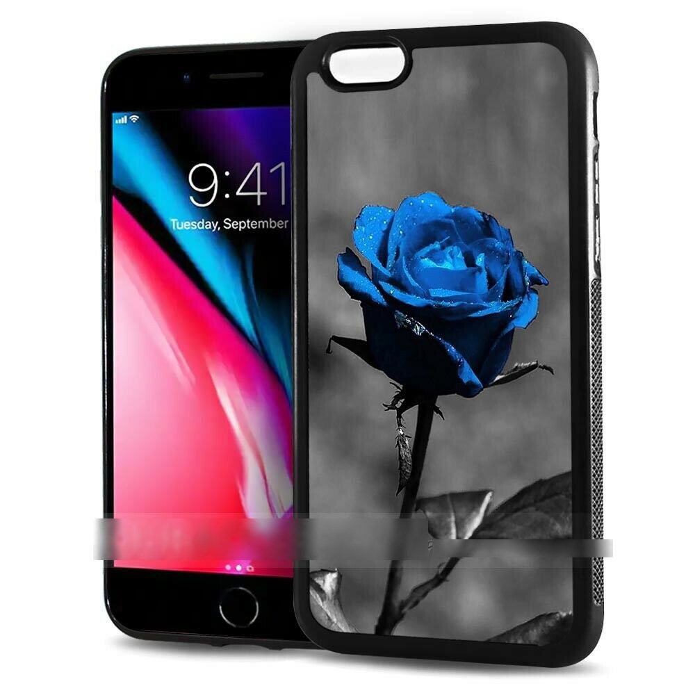 iPhone XR アイフォン テンアール バラ 薔薇 ローズ ブルー スマホケース アートケース スマートフォン カバー拍卖