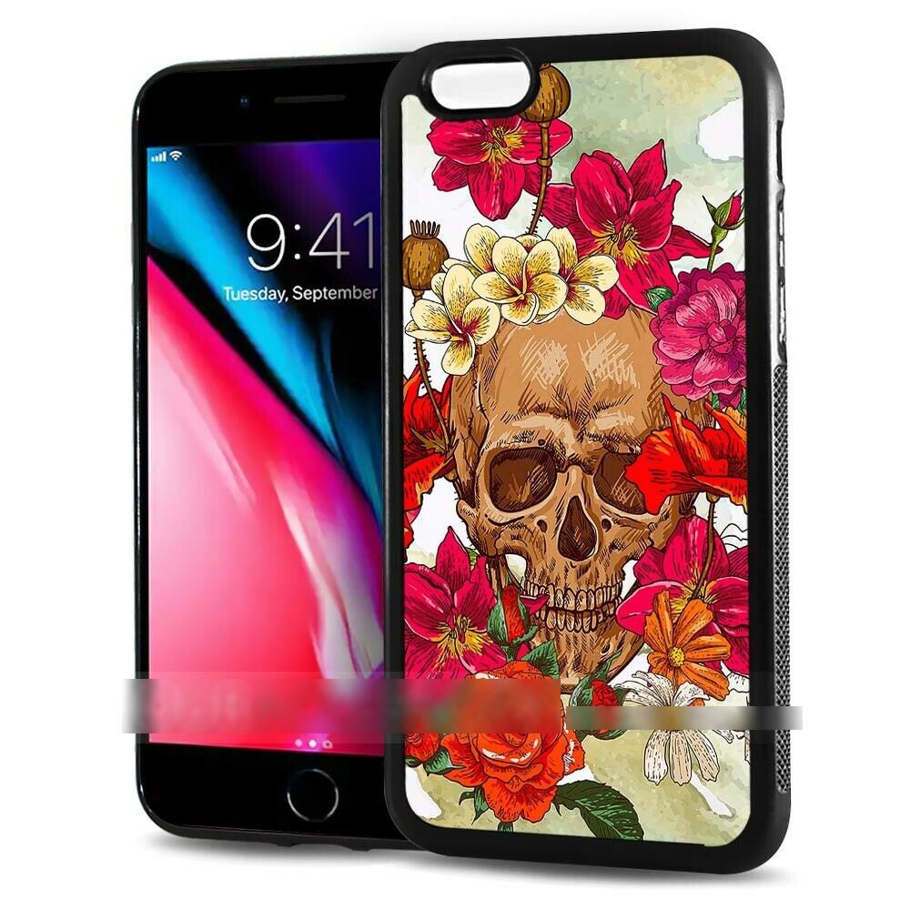 iPhone 12 12 Pro プロ スカル ドクロ 花柄 スマホケース アートケース スマートフォン カバー拍卖