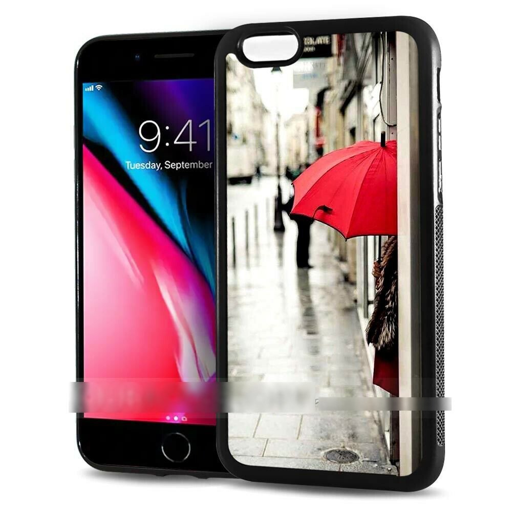 iPhone 5 5S SE アイフォン ファイブ エス エスイー 赤い 傘 アンブレラ スマホケース アートケース スマートフォン カバー拍卖
