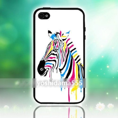 海外限定a新品 シマウマ ゼブラ カラフル F113 iPhone6 6Plus拍卖