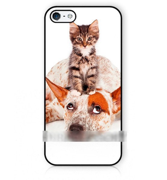 iPhone 7 Plus猫 ネコ 犬アートケース 保護フィルム付拍卖
