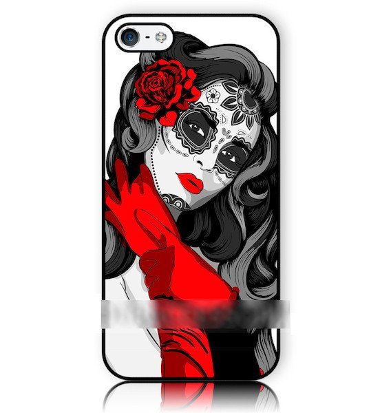 iPhone 8 iPhone 8 Plus iPhone X アイフォン アイフォーン エイト プラス テンメキシカンスカルガールアートケース 保護フィルム付拍卖