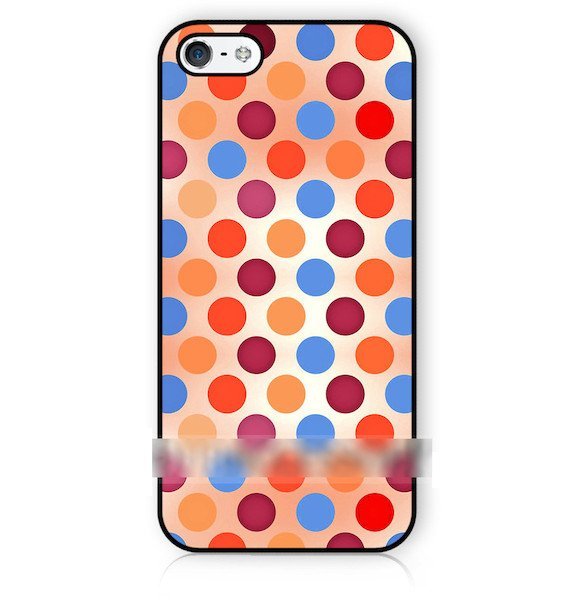 iPhone6 6SPlusドット 水玉 柄 アートケース 保護フィルム付拍卖