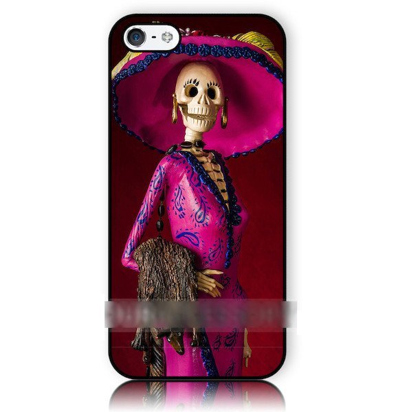 iPhone5 5S5CSEメキシカンスカル 骸骨 アートケース フィルム付拍卖